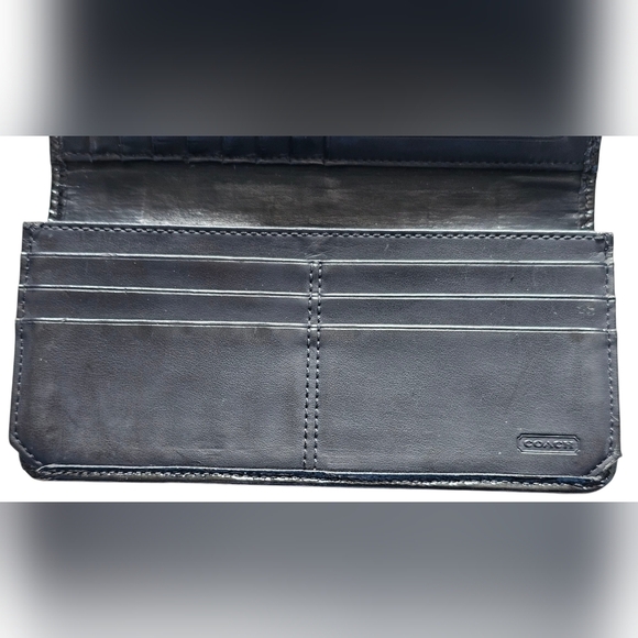 Coach Black and Gray Dotted Op Art Bifold Signature Wallet/clutch - Picture 7 of 10